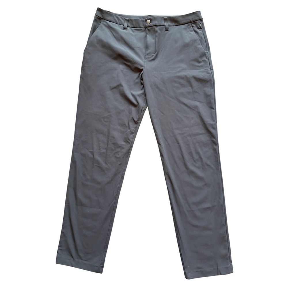 Lululemon Commission Slim Fit Pant Warpstreme Charcoal Grey Mens 35x32
